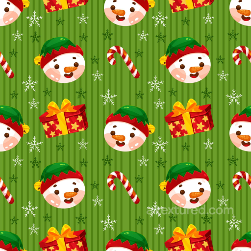 Featuring Festive Snowman, Candy Cane & Gift Pattern seamless All Christmas Digital paper PBR texture