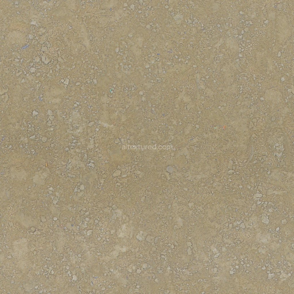 Seamless PBR ground texture with natural rough surface