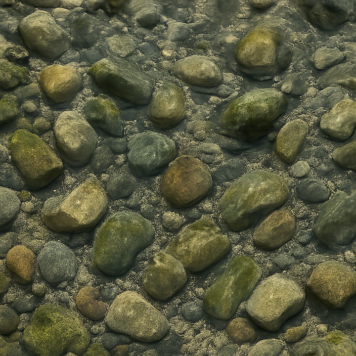 Transparent Stream seamless PBR texture preview