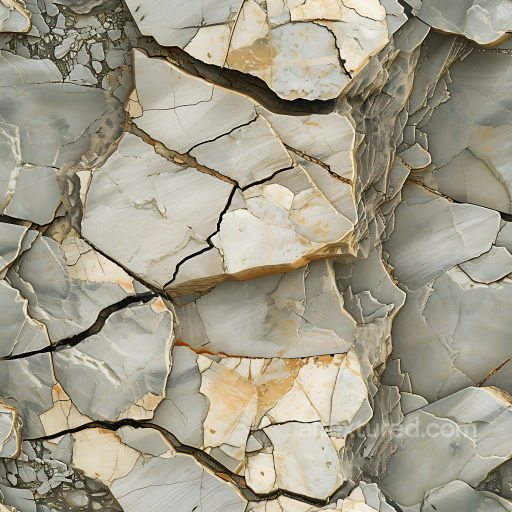 Cracked Stone Ground PBR Texture with Weathered Layers and Earthy Tones seamless Stone PBR texture