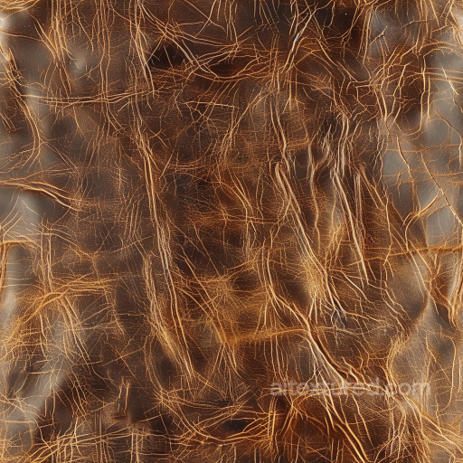 Aged Cracked Brown Leather Seamless Texture with Deep Wrinkles seamless Leather PBR texture