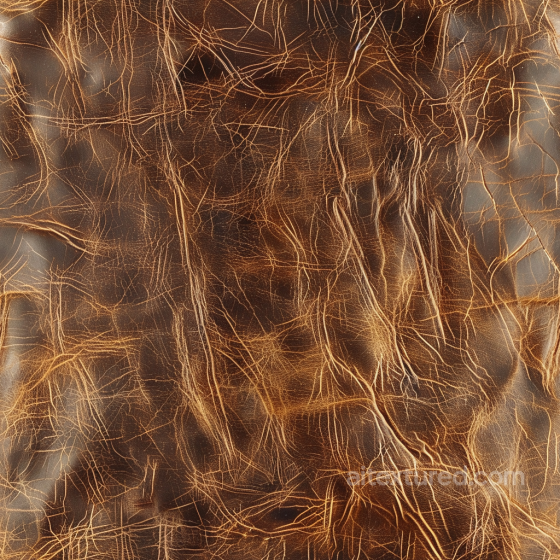 Aged Cracked Brown Leather Seamless Texture with Deep Wrinkles Leather texture preview