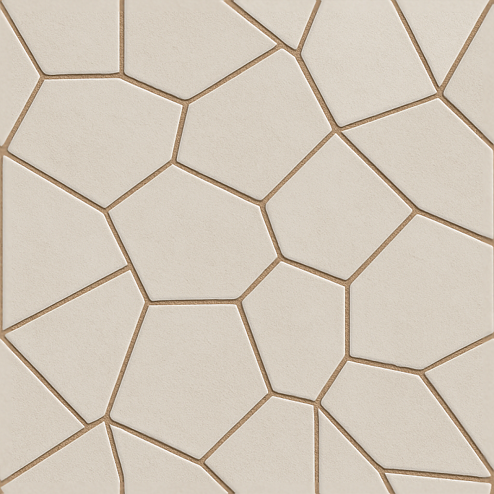 Porcelain Tiles Mosaic With Geometric Shapes And Matte Finish seamless PBR texture preview