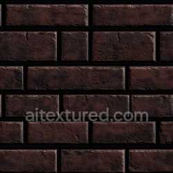 seamless Seamless 3D PBR Texture of Dark Red Cracked Brick Wall with Rough Surface texture 8k free download PBR