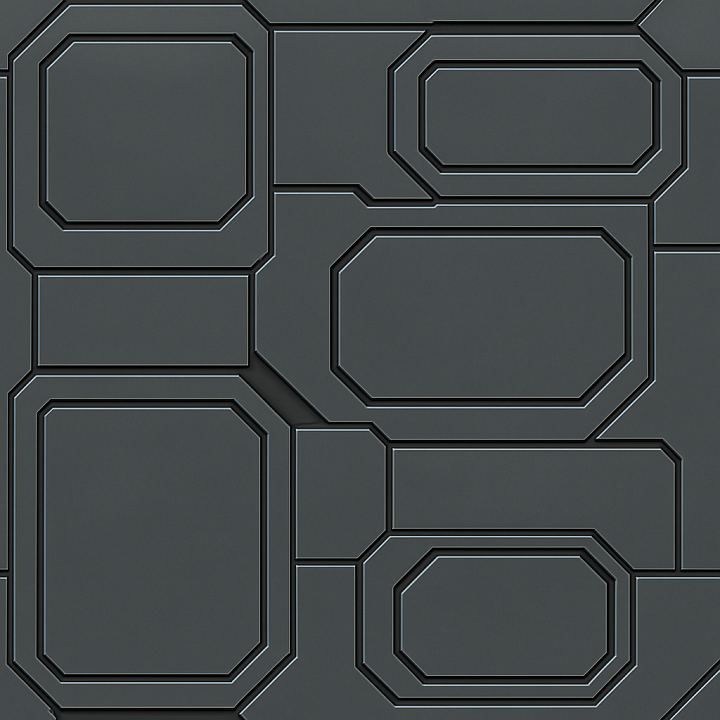 Polished Futuristic Panel seamless PBR texture preview