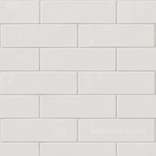 Seamless 8K PBR 3D Texture Of Glazed Porcelain Subway Tile With Smooth Glossy Finish And… texture preview