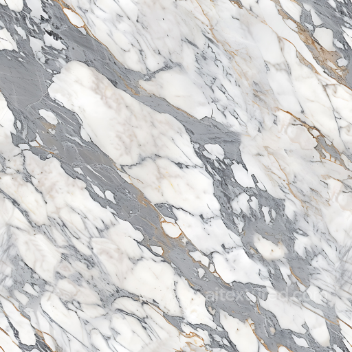 Arabescato Corchia White Marble PBR Texture with Bold gray Veins and Gold Accents seamless Marble PBR texture