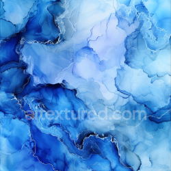 seamless Seamless 3D Alcohol Ink PBR Texture with Blue Fluid Waves and Delicate Veins texture 8k free download PBR