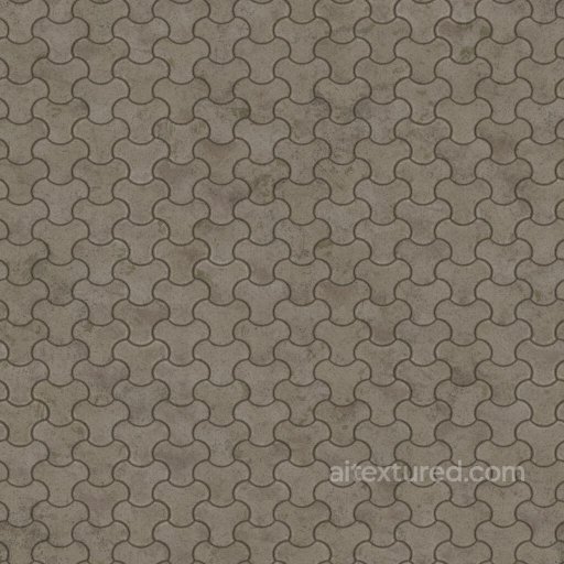 Old Y-Shape Concrete Bricks for Pavement | Free PBR seamless Brick PBR texture