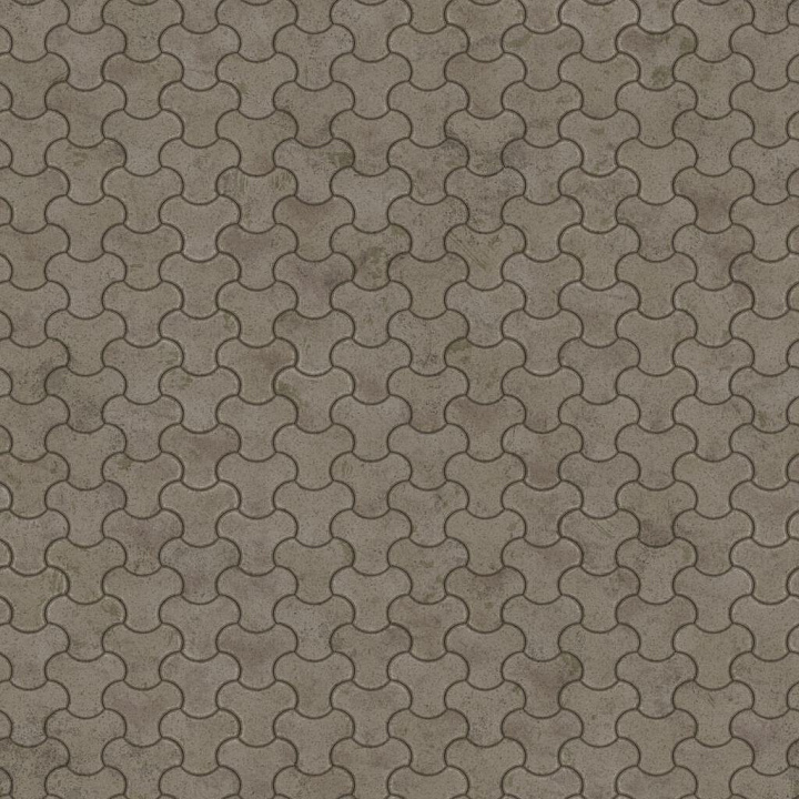 Old Y-Shape Concrete Bricks for Pavement Asphalt seamless PBR texture preview