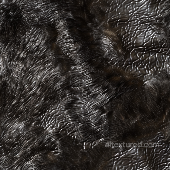 Glossy Wrinkled Black Leather Texture With Deep Grain Leather texture preview