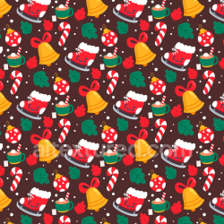 seamless Seamless 3D PBR Christmas Digital Paper Texture with Festive Icons texture 8k free download PBR