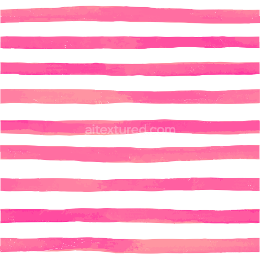 Seamless 3D PBR Texture of Pink Watercolor Stripes on White Fabric Background