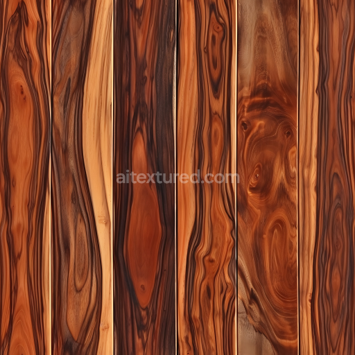 Seamless 3D Wood PBR Texture Featuring Rustic Dark and Light Grain Planks