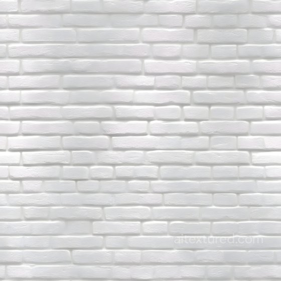 Cracked White Brick Wall PBR Texture with Subtle Surface Damage Brick texture preview