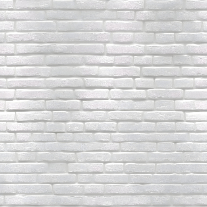 Cracked White Brick Wall with Subtle Surface Damage seamless PBR texture preview