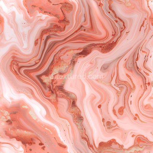 Preview — Seamless 3D PBR Marble Texture in Blush Pink with Distinct Copper Swirls