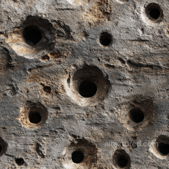 Weathered Pitted Stone Surface Seamless Texture with Natural Erosion Stone texture preview