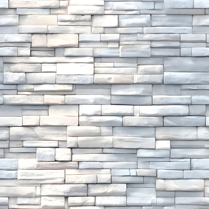 Cracked White Brick Wall with Subtle Chips seamless PBR texture preview