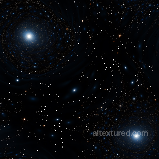 Space PBR Texture Featuring Dual Galaxy Vortex with Starfield seamless Star, space, planets PBR texture