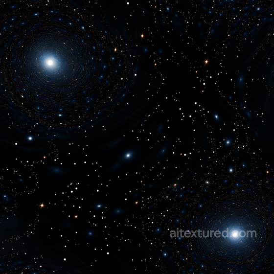 Space PBR Texture Featuring Dual Galaxy Vortex with Starfield Star, space, planets texture preview