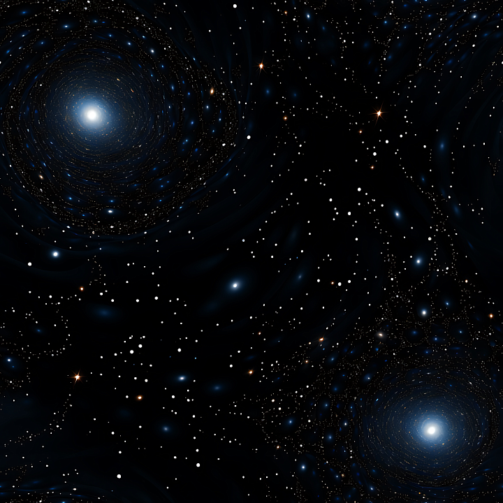 Space Featuring Dual Galaxy Vortex with Starfield seamless PBR texture preview
