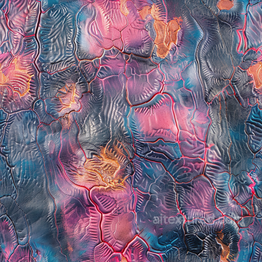 Cracked Leather Texture in Multicolor with Deep Grain and Highlights seamless Leather PBR texture