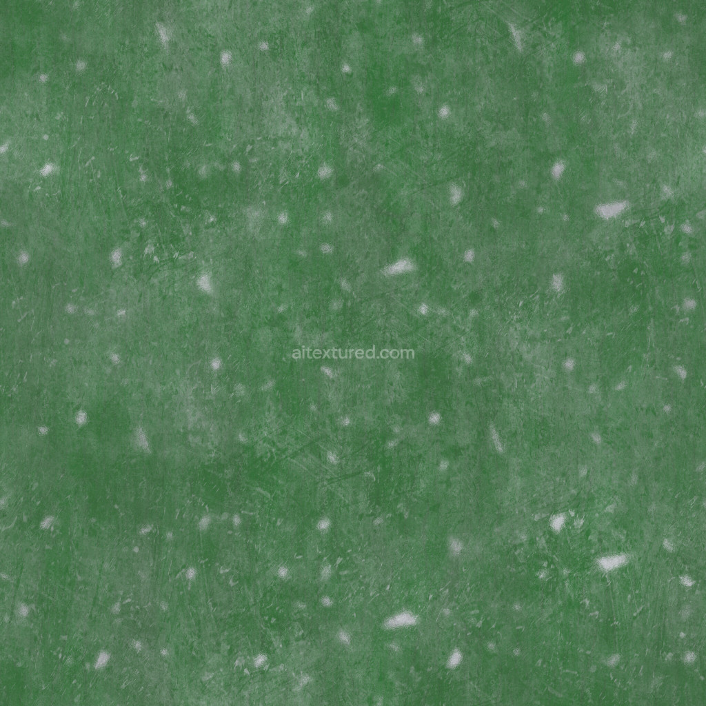 Seamless painted plaster texture in green with a matte finish