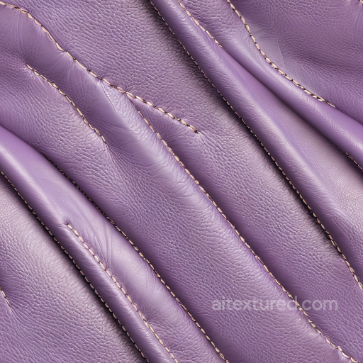 lavender pebbled leather PBR texture with distinctive stitched panels and gentle folds seamless Leather PBR texture