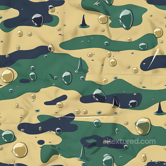Woodland Camouflage PBR Texture with Water-Repellent Fabric Detail Color Camouflage texture preview