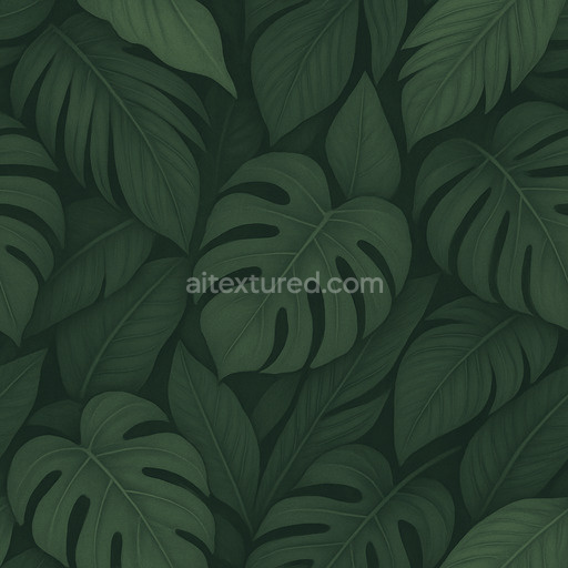 Matte Tropical Leaves Texture Seamless 1024X1024