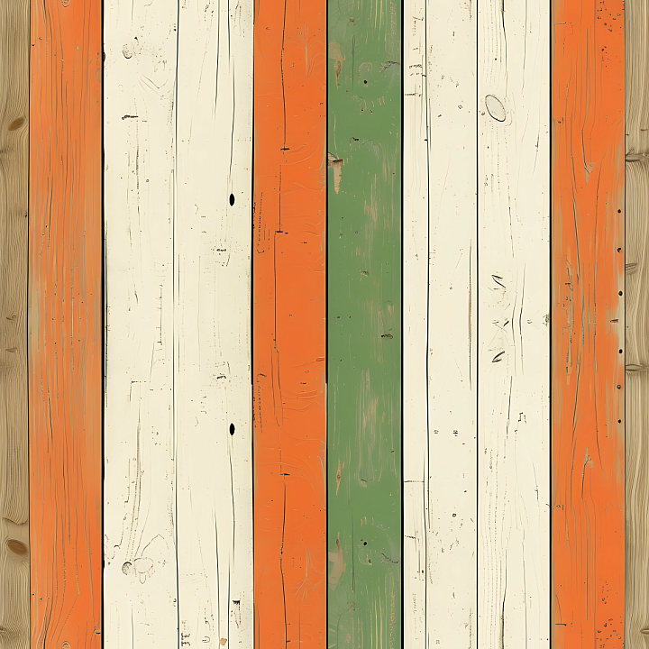 Worn Painted Wood Planks with Rustic Details seamless PBR texture preview