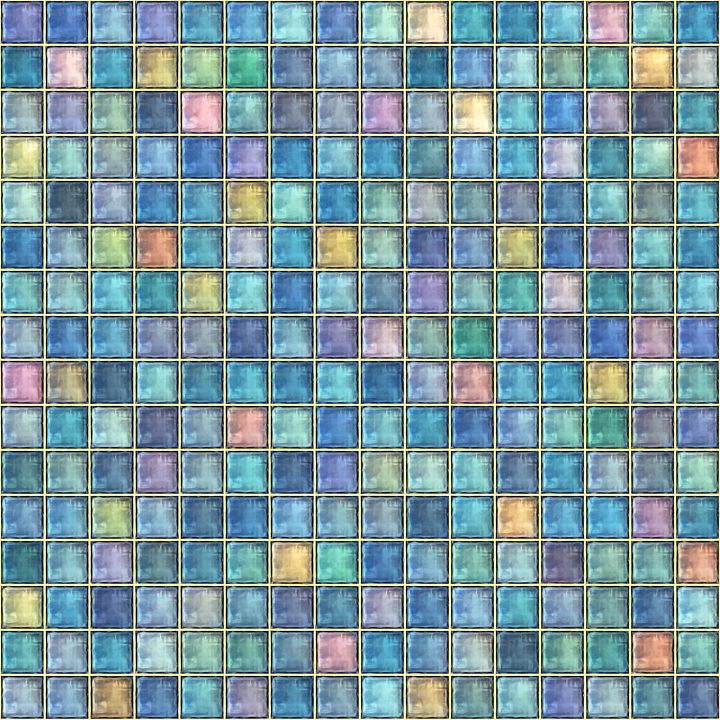 Shiny Mosaic Tile seamless PBR texture preview