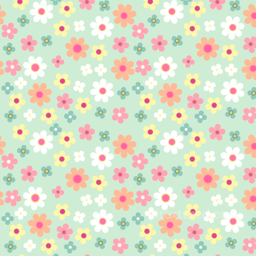Floral Fabric Texture Featuring Pastel Colorful Flowers seamless Floral  PBR texture