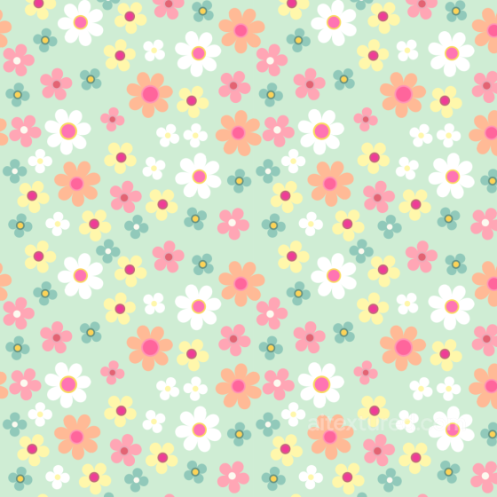 Floral Fabric Texture Featuring Pastel Colorful Flowers Floral texture preview