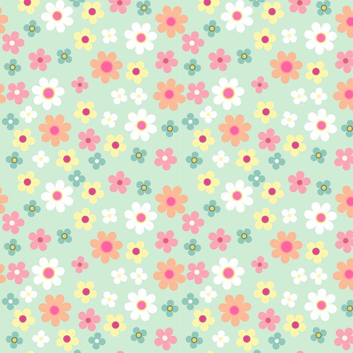 Floral Fabric Featuring Pastel Colorful Flowers seamless PBR texture preview
