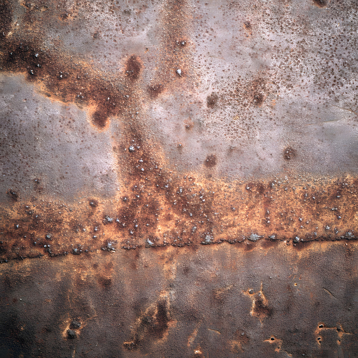Rusty Metal with Corrosion, Holes, and Pitted Surface seamless PBR texture preview