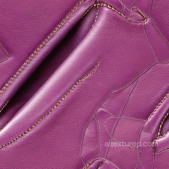 Smooth Purple Leather Texture with Prominent Stitching and Wrinkles Leather texture preview