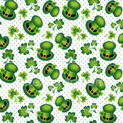 seamless Seamless 3D PBR Texture of St Patrick’s Green Top Hats and Shamrocks texture 8k free download PBR