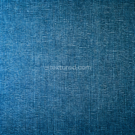 Seamless 3D cracked blue denim textile PBR texture with vertical distressed lines
