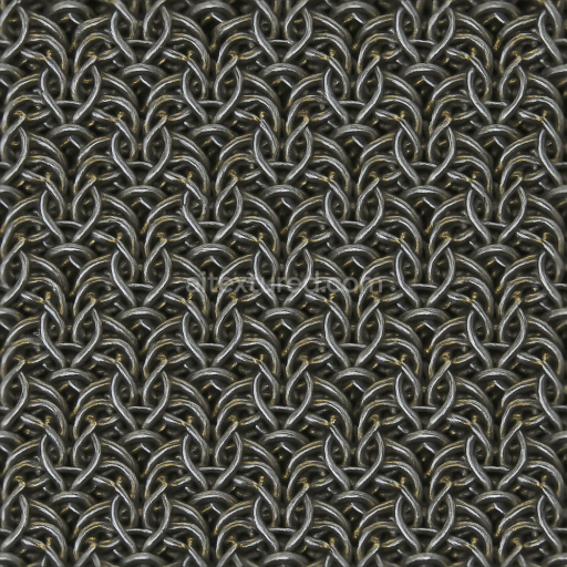Seamless 3D Texture 8K PBR Chainmail With Japanese 12 in 2 Weave And Gunmetal Gray