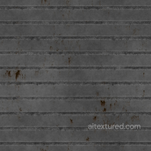 Archviz Corrugated Door Gate Iron Metal Steel - Seamless PBR Texture seamless Metal PBR texture