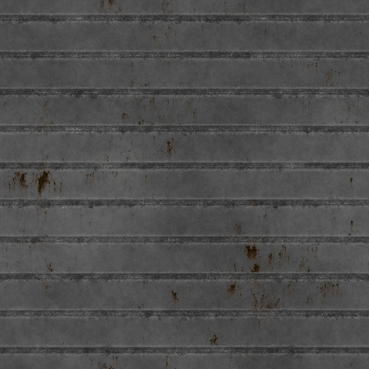 Archviz Corrugated Door Gate Iron Metal Steel seamless PBR texture preview