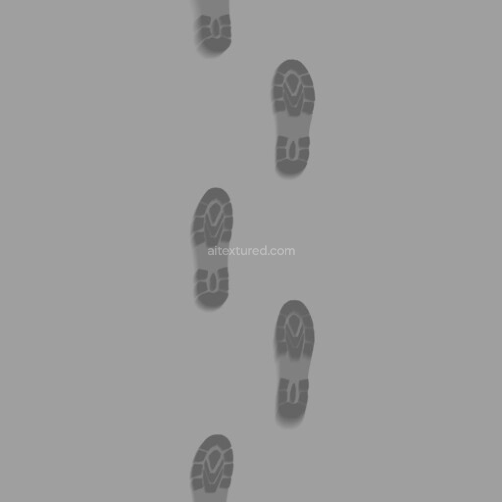 Seamless footsteps PBR texture with detailed footprint design