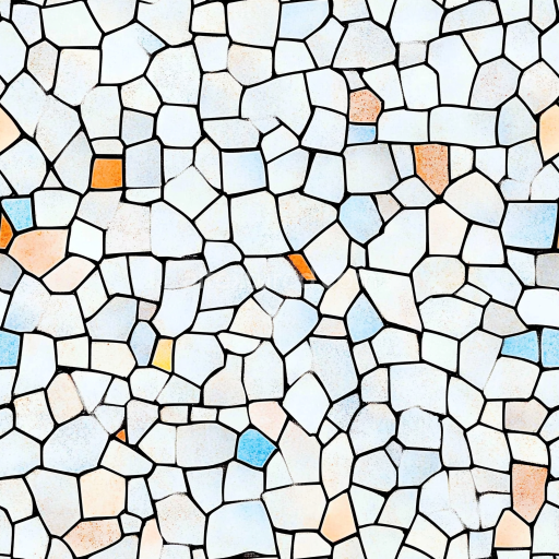 Seamless 3D Mosaic PBR Texture Featuring Pastel Ceramic Chip Tiles with Matte Finish texture preview