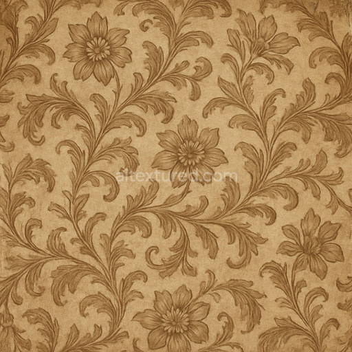 Aged Floral Pattern Texture Seamless 1024X1024