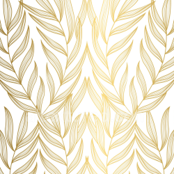 seamless Seamless 3D PBR White and Gold Leaf Pattern Texture with Elegant Linework texture 8k free download PBR