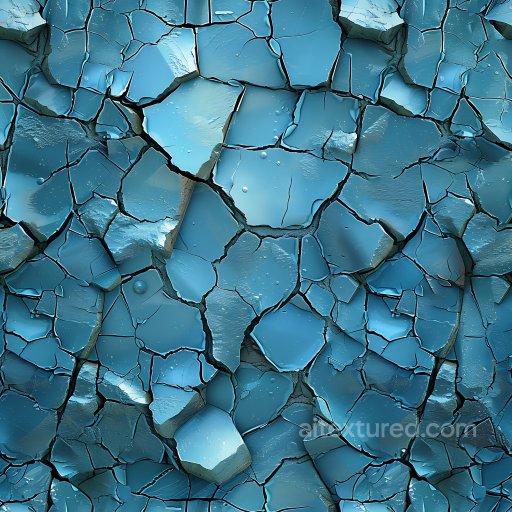 Cracked Blue Paint Texture with Detailed Peeling and Cracks PBR Material seamless Cracked & Holes PBR texture