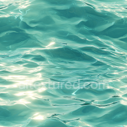 seamless Seamless 3D PBR Water Texture with Stylized Turquoise Ocean Waves and Glossy Highlights texture 8k free download PBR