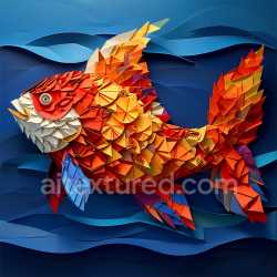 seamless Seamless 3D PBR Texture Featuring Vibrant Origami-Style Barramundi Fish Scales texture 8k free download PBR